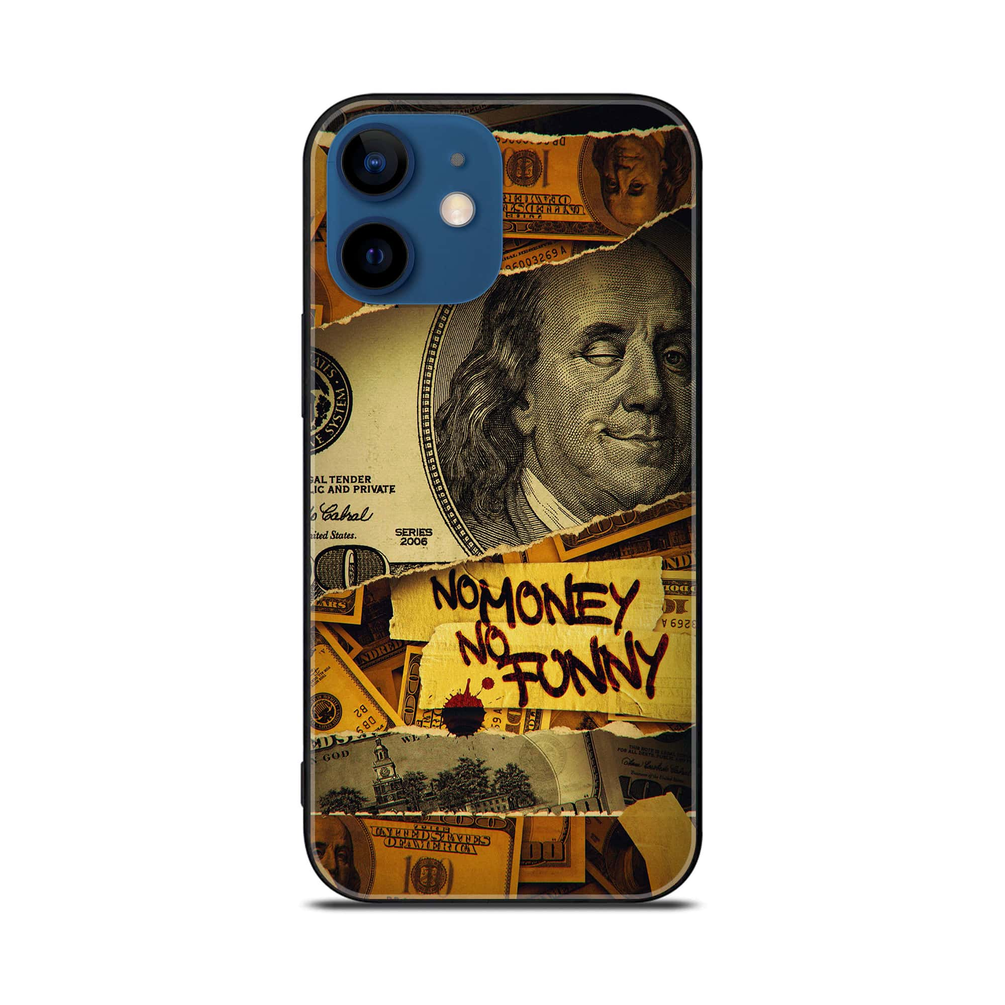 iPhone 11  Dollar Series  Premium Printed Glass soft Bumper shock Proof Case