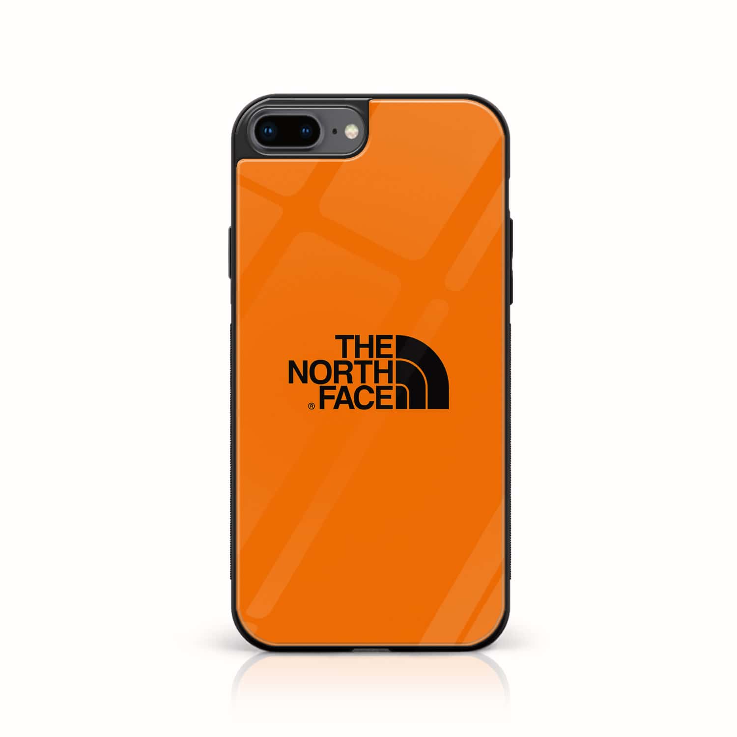 iPhone 7 Plus - The North Face Series - Premium Printed Glass soft Bumper shock Proof Case