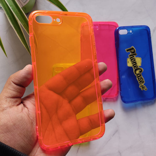 iPhone Neon Shockproof Transparent Soft Case