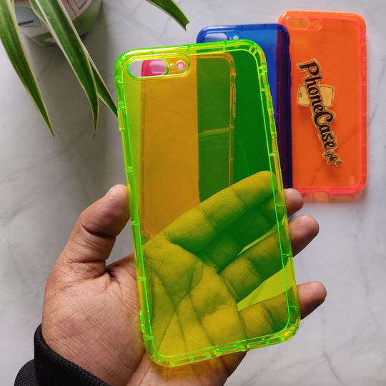 Buy 1 Get 1 Free Deal iPhone Neon Shockproof Transparent Soft Case