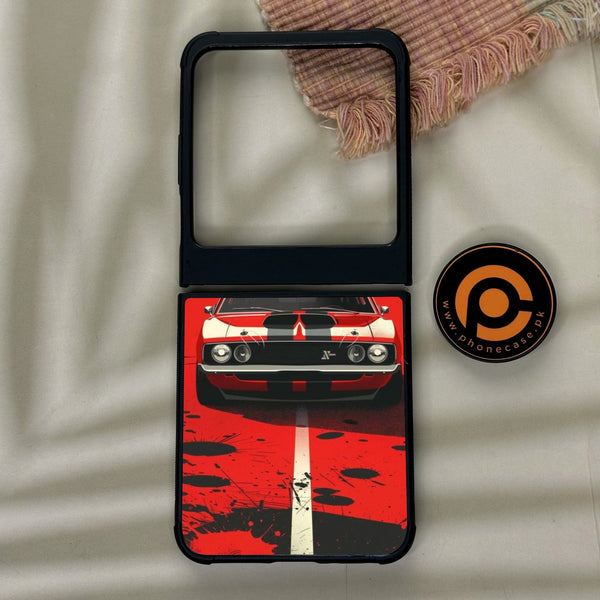 Motorola Razr 50 - Classic Racer Vibes - Premium Metal Printed Soft Bumper Shock Proof Case