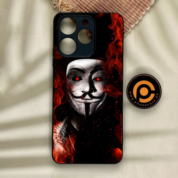 Realme Note 70 - Anonymous 2.0 Design 7 - Premium Metal Printed Soft Bumper Shock Proof Case