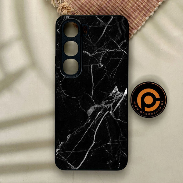 Vivo Y21d - Black Marble Design 2 - Premium Metal Printed Soft Bumper Shock Proof Case