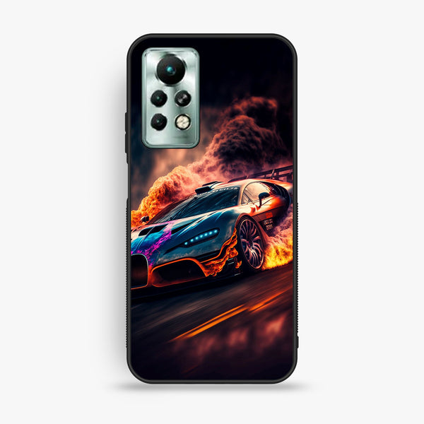 Infinix Note 11 Pro - Racing Design 4 - Premium Metal Printed Soft Bumper Shock Proof Case