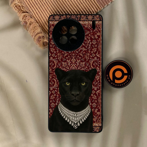 Vivo X90s - Black Panther - Premium Metal Printed Soft Bumper Shock Proof Case