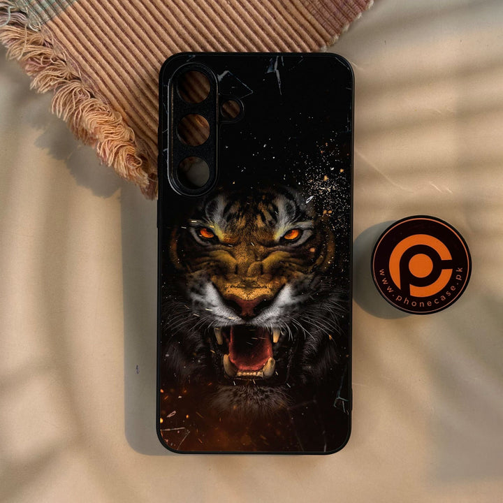 Galaxy S25 Plus - Tiger Design 9 - Premium Metal Printed Soft Bumper Shock Proof Case
