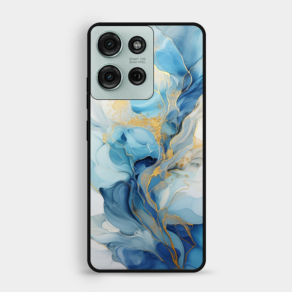 Motorola Moto G75 - Liquid Design 1 - Premium Metal Printed Soft Bumper Shock Proof Case