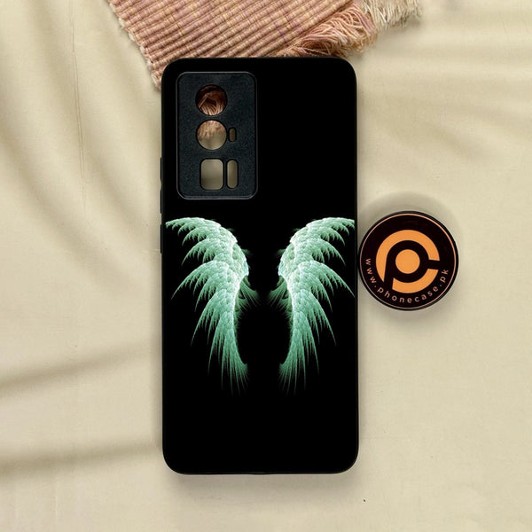 Xiaomi Redmi K60 Pro - Angel Wings Design 5 - Premium Metal Printed Soft Bumper Shock Proof Case