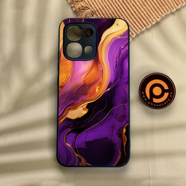 Oppo A6 Pro - Liquid Design 5 - Premium Metal Printed Soft Bumper Shock Proof Case