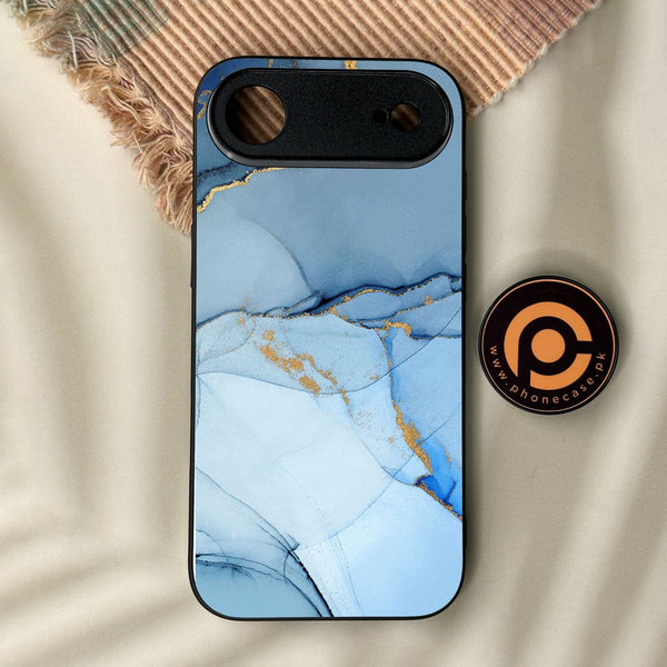 iPhone Air - Blue Marble Design 8 - Premium Metal Printed Soft Bumper Shock Proof Case