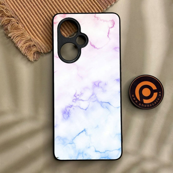 Oneplus Nord CE 3 Lite - White Design 2 - Premium Metal Printed Soft Bumper Shock Proof Case