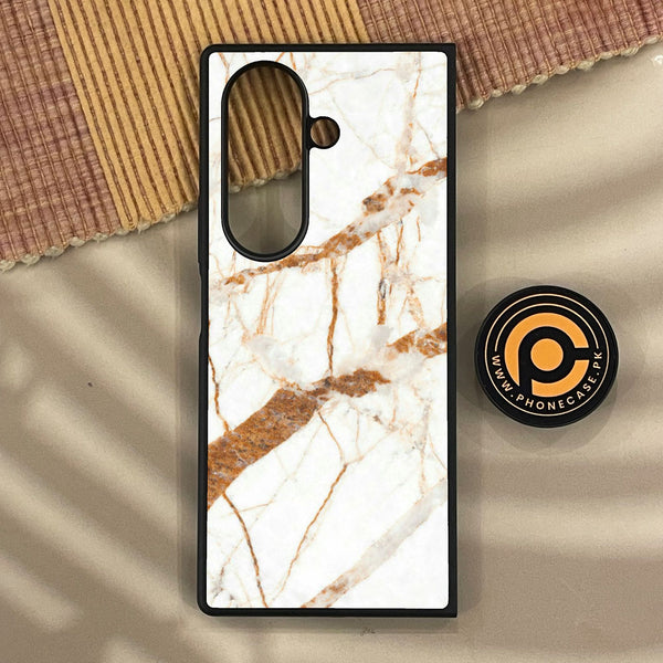Samsung Galaxy Z Fold 8 - White Design 4 - Premium Metal Printed Soft Bumper Shock Proof Case
