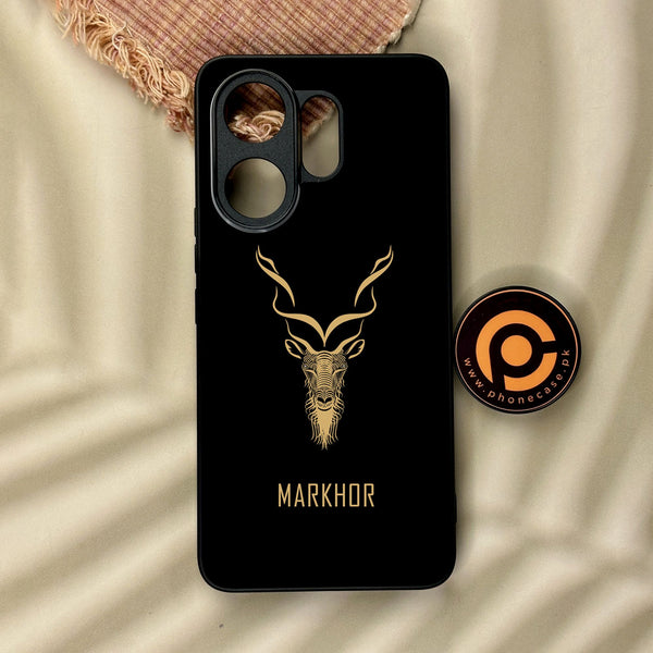 Vivo V60 - Markhor Design 3 - Premium Metal Printed Soft Bumper Shock Proof Case