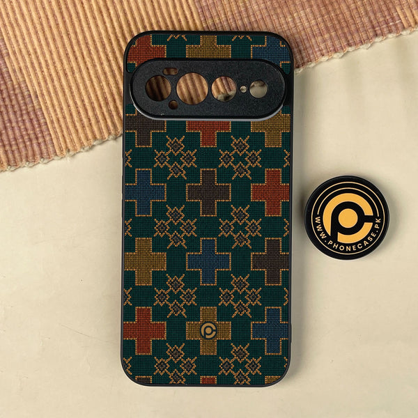 Google Pixel 11 Pro XL - Classic Weave Design 8 - Premium Metal Printed Soft Bumper Shock Proof Case