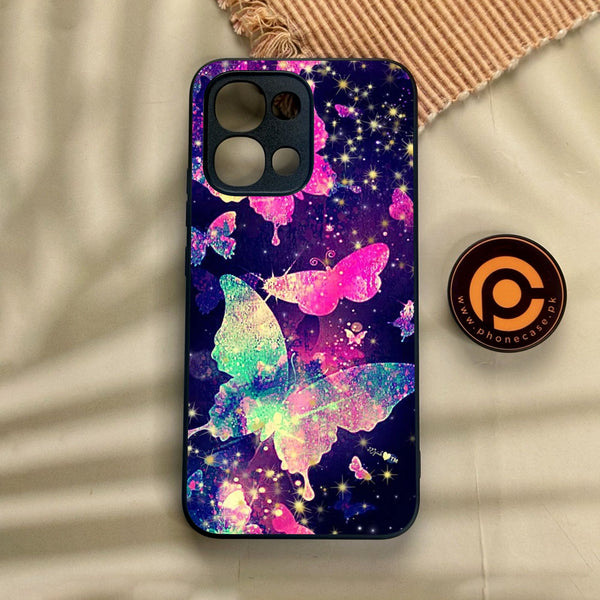 Oppo A6 Pro - Butterflies Design 9 - Premium Metal Printed Soft Bumper Shock Proof Case