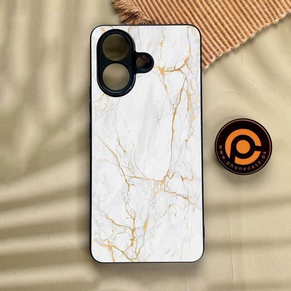 Vivo V60 Lite  - White Design 8 - Premium Metal Printed Soft Bumper Shock Proof Case
