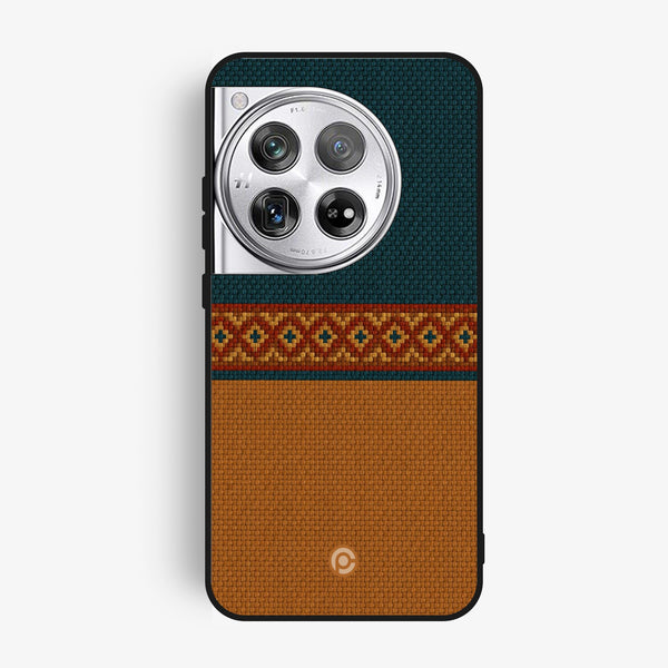 Oneplus 12 - Classic Weave Design 4 - Premium Metal Printed Soft Bumper Shock Proof Case