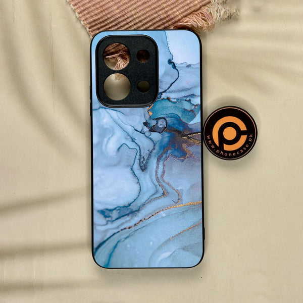 Xiaomi Redmi 15C - Blue Marble Design 1 - Premium Metal Printed Soft Bumper Shock Proof Case