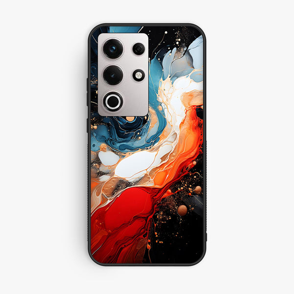 Itel S25 Ultra - Liquid Design 9 - Premium Metal Printed Soft Bumper Shock Proof Case