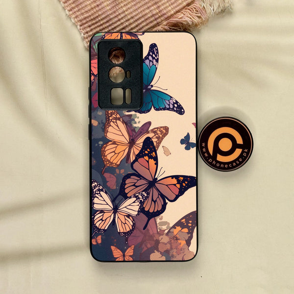 Xiaomi Redmi K60 Pro - Butterflies Design 6 - Premium Metal Printed Soft Bumper Shock Proof Case