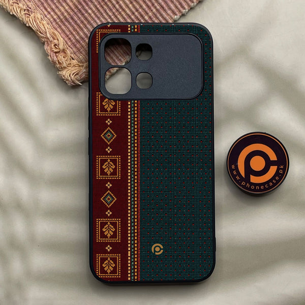 Infinix Note Edge - Classic Weave Design 11 - Premium Metal Printed Soft Bumper Shock Proof Case