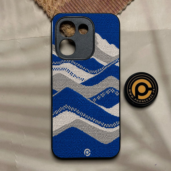Vivo V80 Lite 5g - Classic Weave Design 13 - Premium Metal Printed Soft Bumper Shock Proof Case