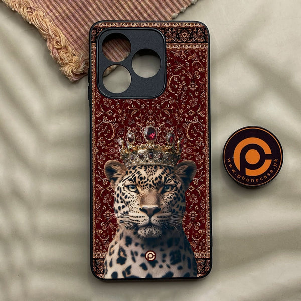Honor X5c - Leopard - Premium Metal Printed Soft Bumper Shock Proof Case