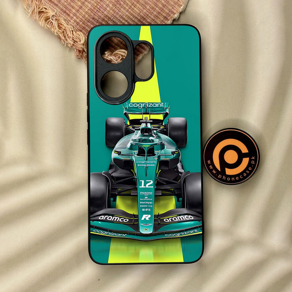 Vivo V60 - Formula 1 Design 6 - Premium Metal Printed Soft Bumper Shock Proof Case