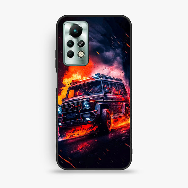 Infinix Note 11 Pro - Racing Design 2 - Premium Metal Printed Soft Bumper Shock Proof Case