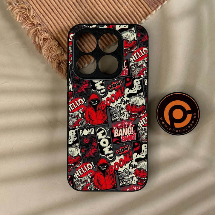 Xiaomi 17 - Boom Red - Premium Metal Printed Soft Bumper Shock Proof Case