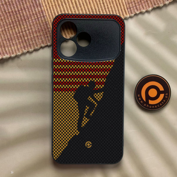 Oppo A6s Pro - Classic Weave Design 2 - Premium Metal Printed Soft Bumper Shock Proof Case