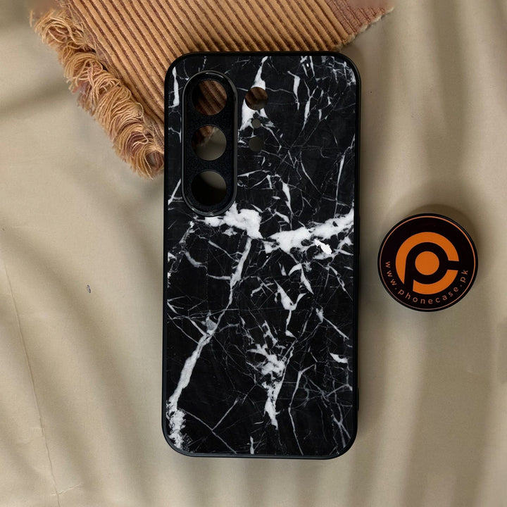 Tecno Camon 50 4G - Black Marble Design 6 - Premium Metal Printed Soft Bumper Shock Proof Case