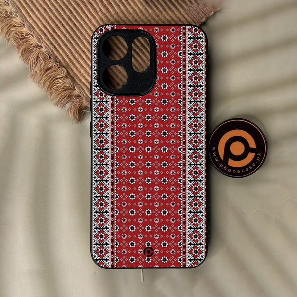 Oppo Reno 15 Pro - Ajrak Design 12 - Premium Metal Printed Soft Bumper Shock Proof Case