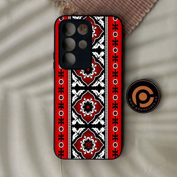 Realme C85 - Ajrak Design 1 - Premium Metal Printed Soft Bumper Shock Proof Case