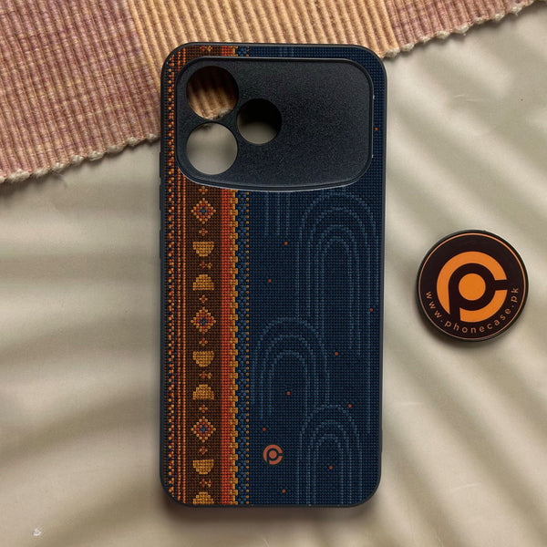 Oppo A6s Pro - Classic Weave Design 9 - Premium Metal Printed Soft Bumper Shock Proof Case