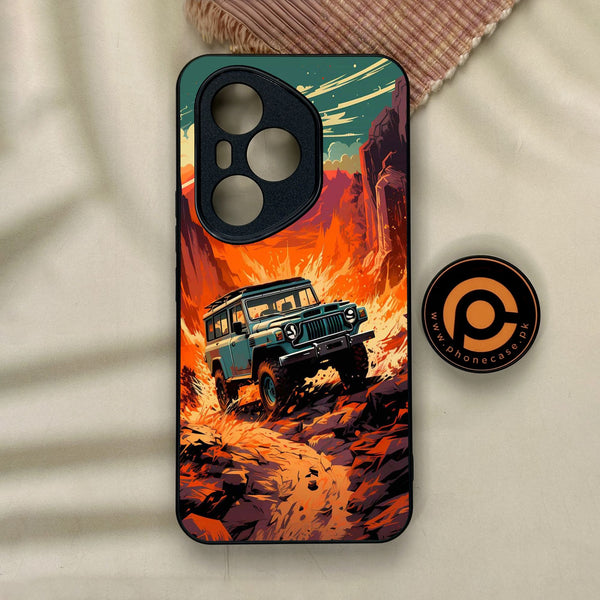 Honor 400 Pro - Jeep Offroad - Premium Metal Printed Soft Bumper Shock Proof Case
