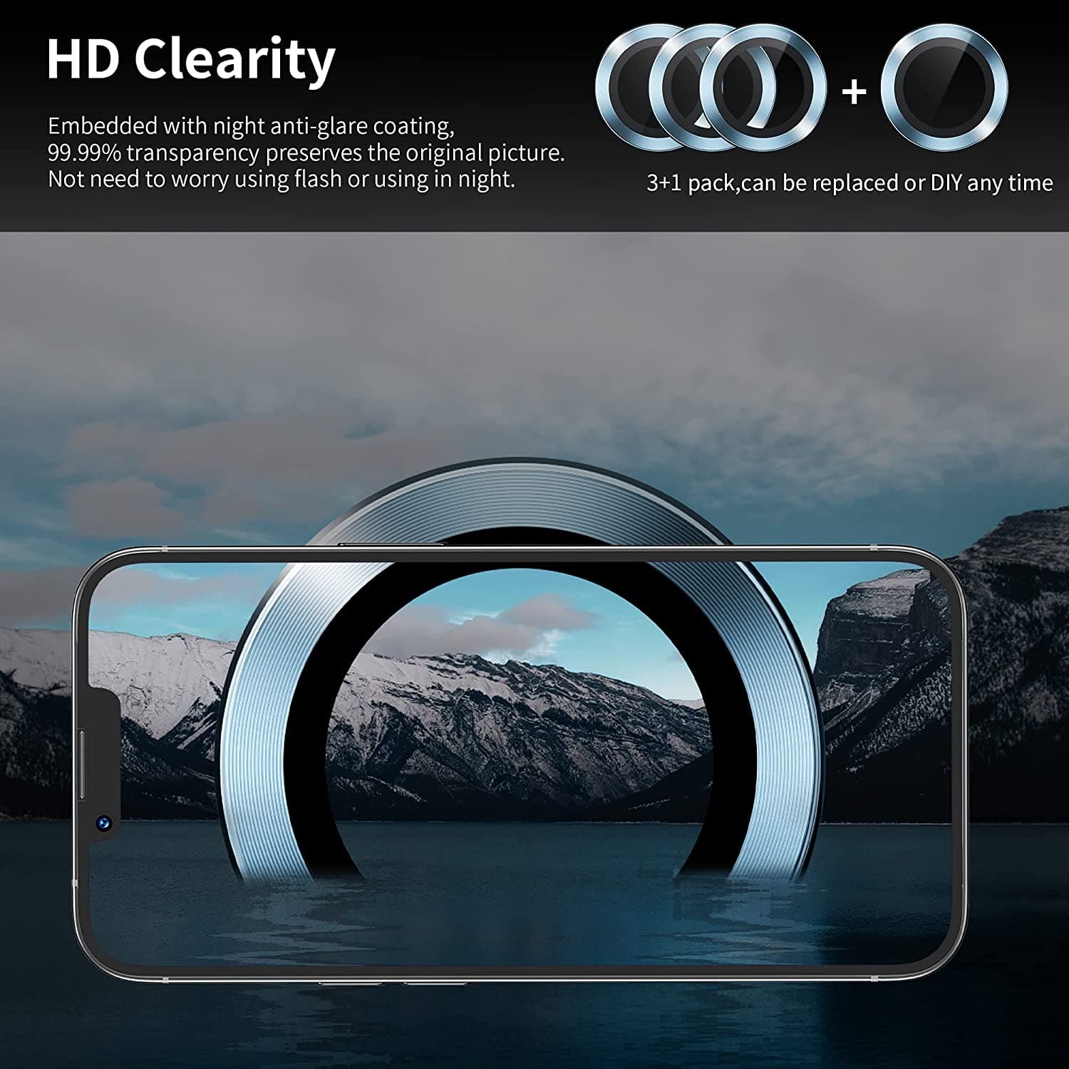 iPhone 15 Pro / 15 Pro Max Metal Camera Lens Protector Glass
