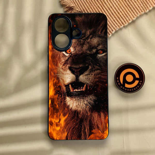 Vivo V60 Lite  - Tiger Design 2 - Premium Metal Printed Soft Bumper Shock Proof Case