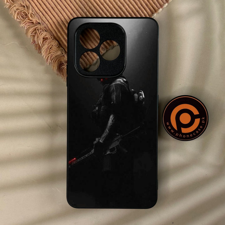Honor X8d - Black Art Design 9 - Premium Metal Printed Soft Bumper Shock Proof Case