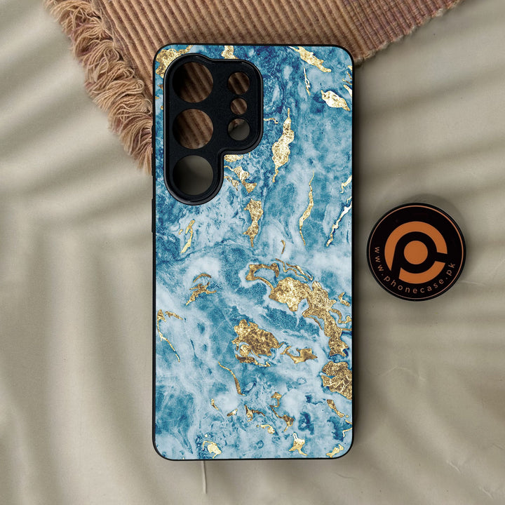 Samsung Galaxy S26 Ultra - Blue 2.0 Design 7 - Premium Metal Printed Soft Bumper Shock Proof Case