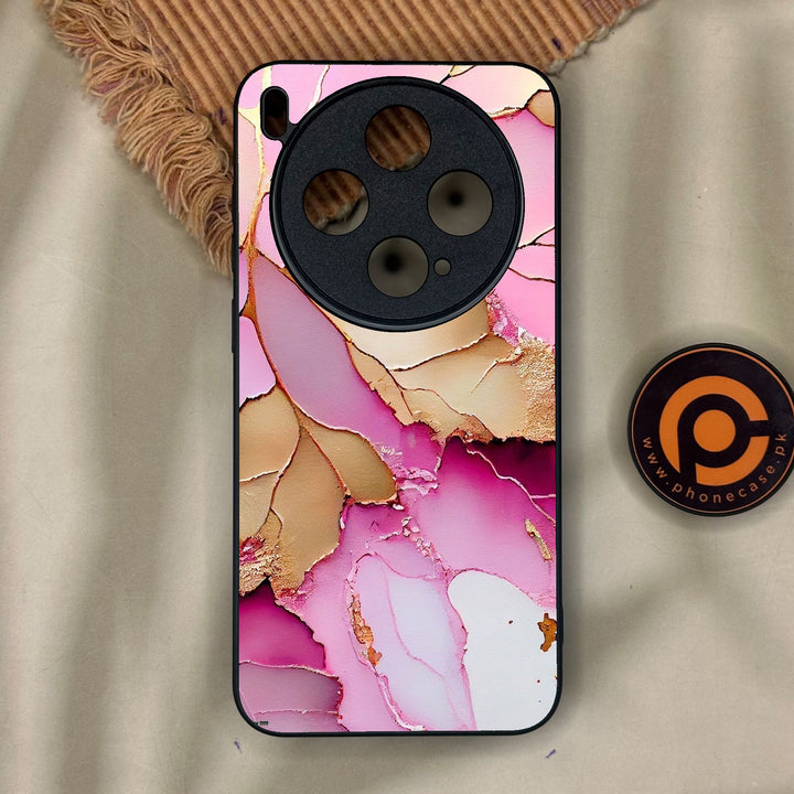 Vivo X300 - Pink Marble 2.0 Design 4 - Premium Metal Printed Soft Bumper Shock Proof Case