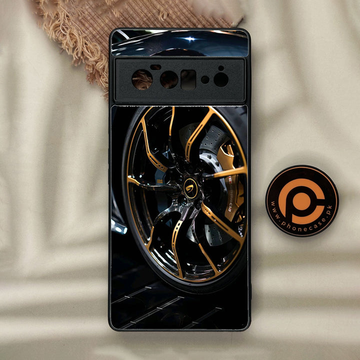 Google Pixel 6 Pro - Racing Car Red Blade Rim - Premium Metal Printed Soft Bumper Shock Proof Case