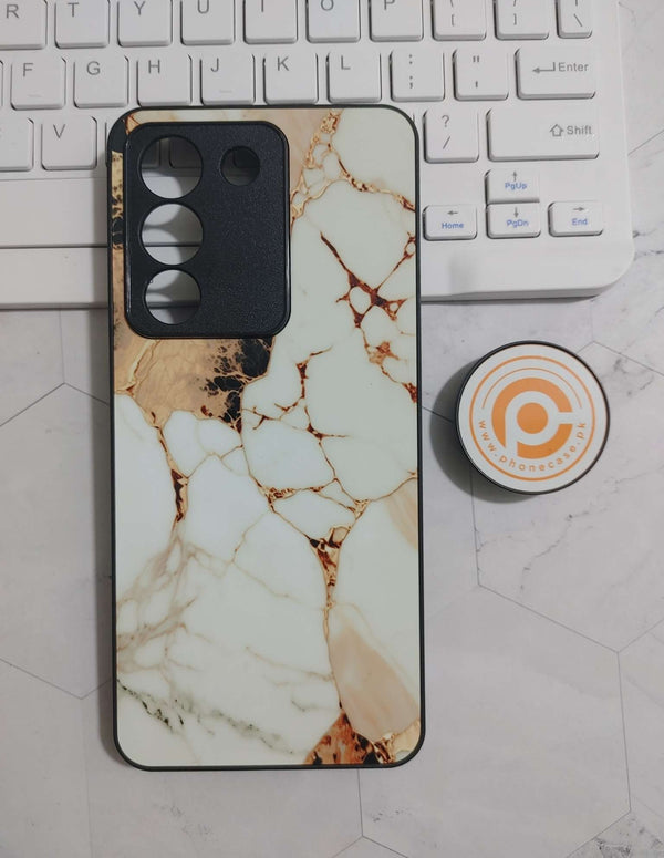 Vivo V29e - Liquid Marble Design 5  - Premium Metal Printed soft Bumper Shock Proof Case  CS-25178