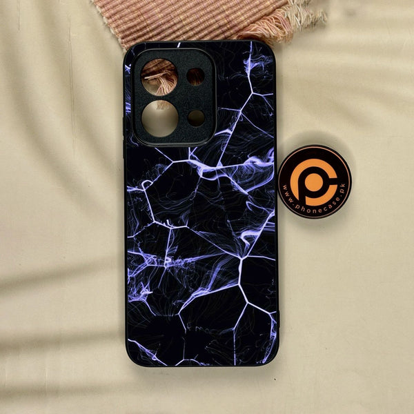 Xiaomi Redmi 15C - Black Marble Design 10 - Premium Metal Printed Soft Bumper Shock Proof Case