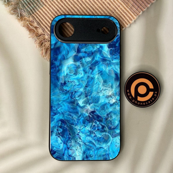 iPhone Air - Blue Marble Design 6 - Premium Metal Printed Soft Bumper Shock Proof Case