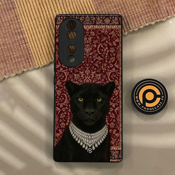 Huawei Honor 70 - Black Panther - Premium Metal Printed Soft Bumper Shock Proof Case