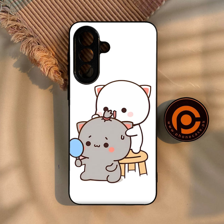 Samsung Galaxy A57 5G - Cute Bubu Dudu Design 7 - Premium Metal Printed Soft Bumper Shock Proof Case
