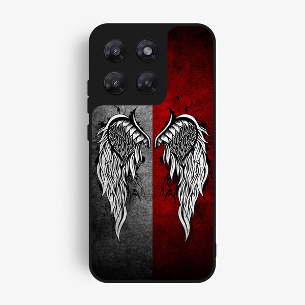 Motorola Moto G67 Power - Angel Wings Design 2 - Premium Metal Printed Soft Bumper Shock Proof Case