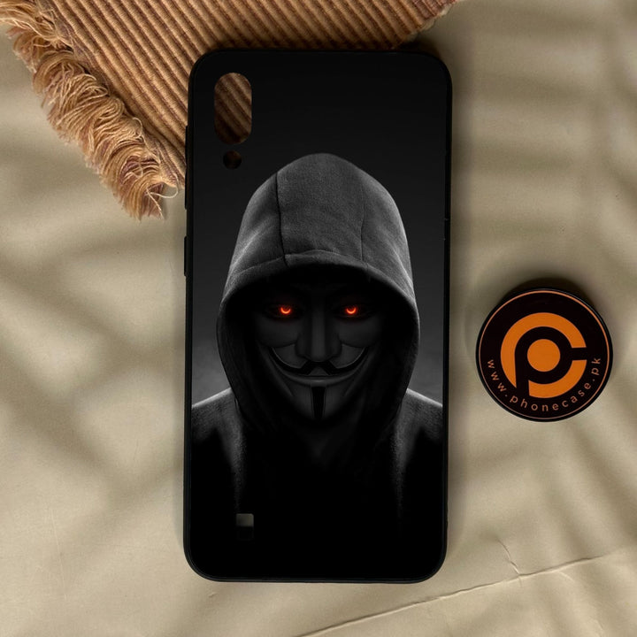 Samsung Galaxy M10 - Anonymous 2.0 Design 4 - Premium Metal Printed Soft Bumper Shock Proof Case
