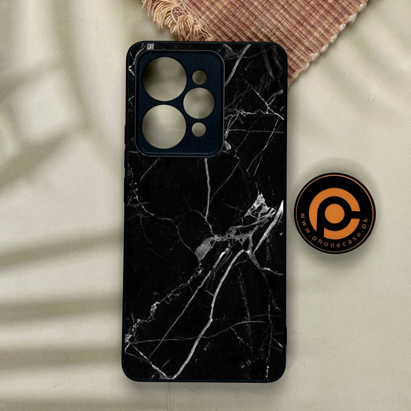 Realme 15 Pro - Black Marble Design 2 - Premium Metal Printed Soft Bumper Shock Proof Case